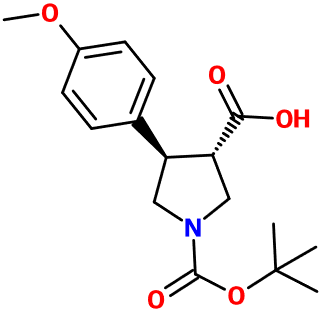 (图片) MC095246 Boc-(±)-trans-4-(4-methoxyphenyl)-pyrrolidine-3-COOH